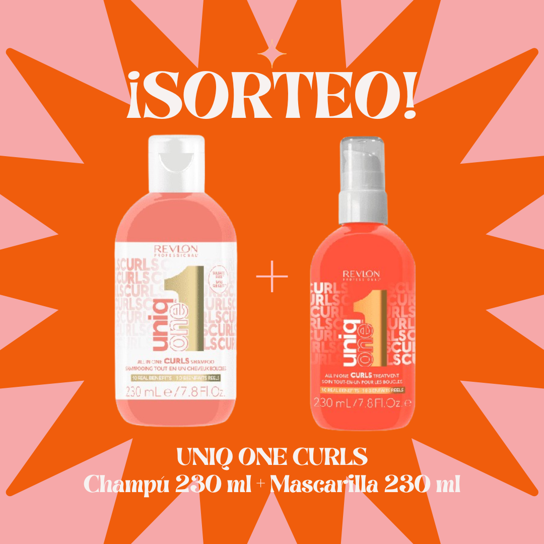 Revlon UNIQ ONE CURLS (Champú Sin Sulfatos (Vegano) 230 ml + Mascarilla sin aclarado (Vegano) 230 ml)
