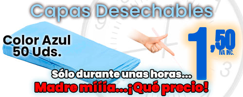 capas desechables azules 1,50€