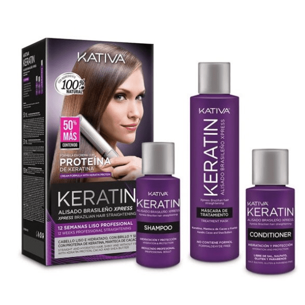 Kativa - Alisado Brasileño KERATIN XPRESS con manteca de cacao y karité 150 ml