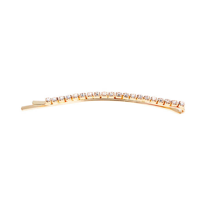 Eurostil - Clip Dorado con Strass 2 uds (06928)