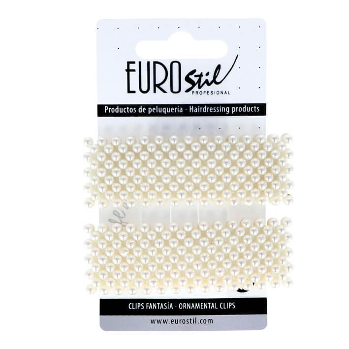 Eurostil - Ranitas Doradas Rectangulares con Perlas 2 uds (06934)