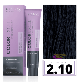 Revlon - Baño COLOR EXCEL Sin Amoniaco 2.10 Negro Azulado 70 ml