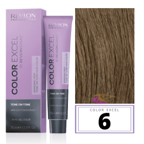 Revlon - Baño COLOR EXCEL Sin Amoniaco 6 Rubio Oscuro 70 ml