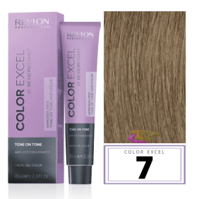 Revlon - Baño COLOR EXCEL Sin Amoniaco 7 Rubio Medio 70 ml