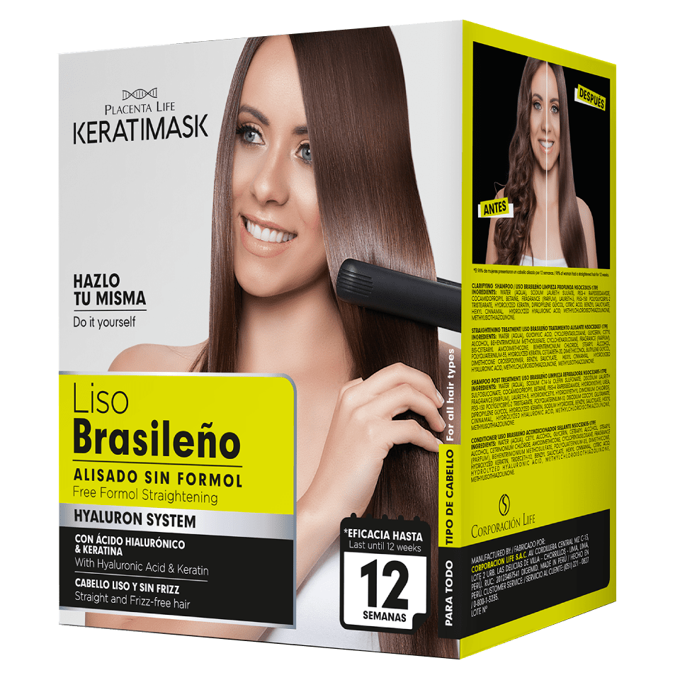 Be Natural - Kit Alisado Brasileño KERATIMASK Sin Formol 150 ml