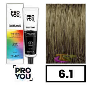 Revlon Proyou - Tinte THE COLOR MAKER 6.1 Rubio Oscuro Ceniza 90 ml