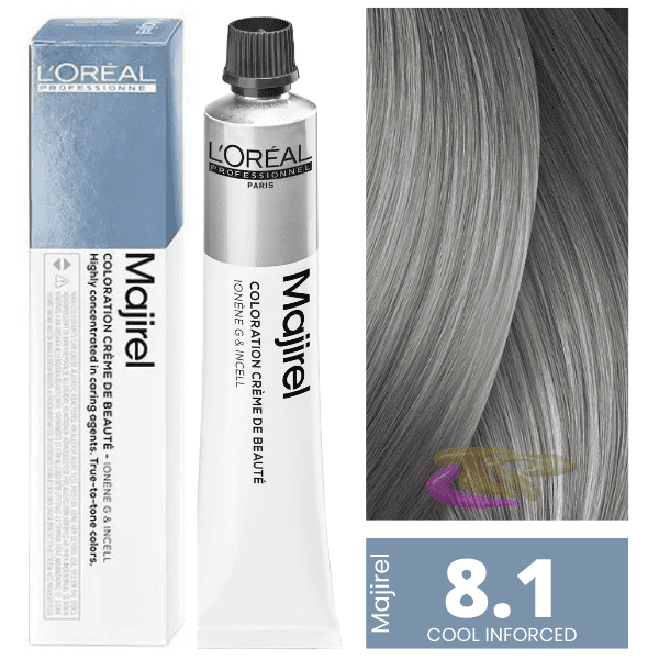 L`Oréal - Tinte MAJIREL Cool Inforced 8.1 Rubio Claro Ceniza 50 ml