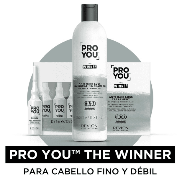 Revlon Proyou - PACK ANTICAIDA THE WINNER (Champú 350 ml + 12 Ampollas 6 ml)
