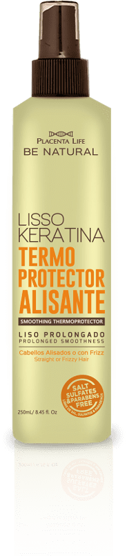 Be Natural - Spray Protector Térmico Alisante LISSO KERATINA 250 ml