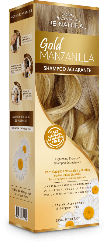 Be Natural - Champú Aclarante GOLD MANZANILLA cabellos naturales y rubios 350 ml