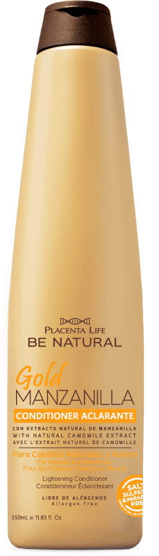 Be Natural - Acondicionador Aclarante GOLD MANZANILLA cabellos naturales y rubios 350 ml