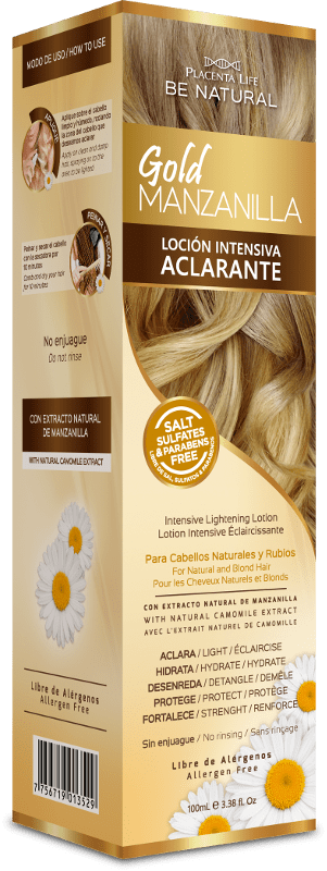Be Natural - Loción Intensiva Aclarante GOLD MANZANILLA cabellos naturales y rubios 100 ml