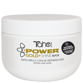 Tahe Botanic - Mascarilla REPARADORA sistema antifrizz Power Gold -shine mask- 300 ml