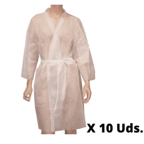 Eurostil - 10 Kimonos Blancos TNT (mono uso) (07307/58)