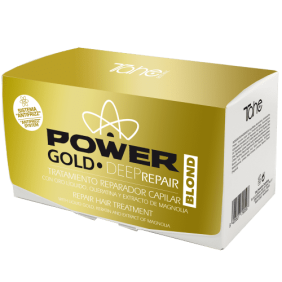 Tahe Botanic - Ampollas REPARADORAS antifrizz neutralizador del color Power Gold -deep repair BLOND- especial cabellos r...