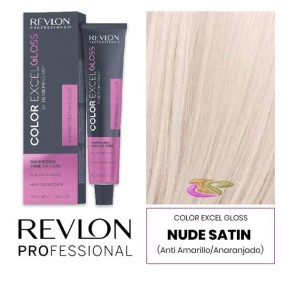 Revlon - Matizador COLOR EXCEL GLOSS Sin Amoniaco .123 NUDE SATIN (Anti Anaranjados/Amarillos) 70 ml
