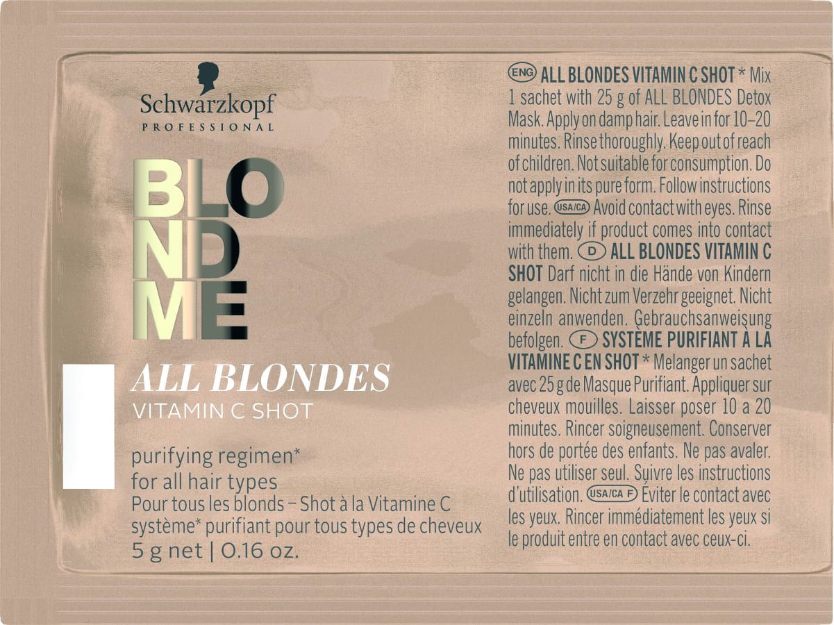 Schwarzkopf Blondme - Shot Vitamina C Detox RUBIOS (5 sobres x 5 gr)