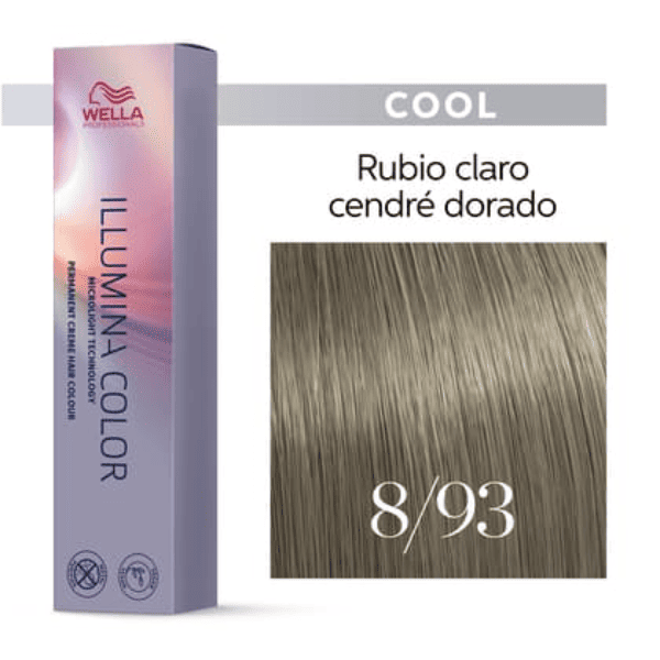 Wella - Tinte Illumina Color 8/93 Rubio Claro Cendré Dorado 60 ml