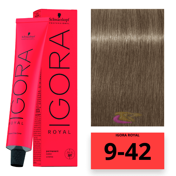 Schwarzkopf - Tinte Igora Royal 9/42 Rubio Muy Claro Beige Humo 60 ml