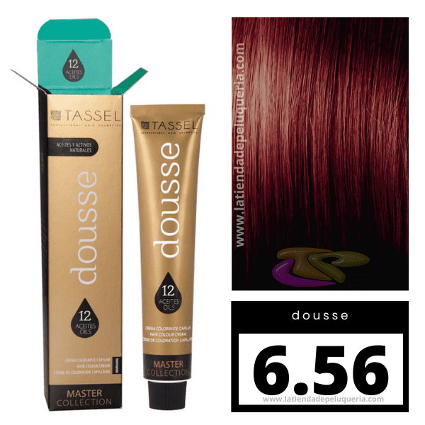 Tassel - Tinte DOUSSE Nº 6.56 RUBIO OSCURO ROJO VIOLETA 100 ml (06853)