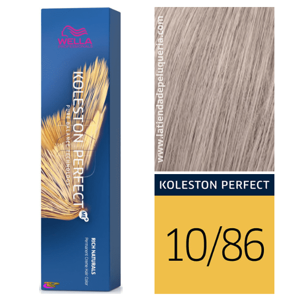 Wella - Tinte Koleston Perfect ME+ Rich Naturals 10/86 Rubio Super Claro Perla Violeta 60 ml