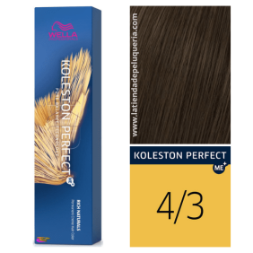 Wella - Tinte Koleston Perfect ME+ Rich Naturals 4/3 Castaño Medio Dorado 60 ml