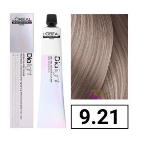 L`Oréal - Coloración DIALIGHT 9.21 Rubio Muy Claro Irisado Ceniza sin amoniaco 50 ml