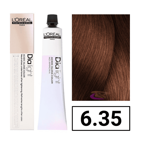 L`Oréal - Coloración DIALIGHT 6.35 Rubio Oscuro Dorado Caoba sin amoniaco 50 ml