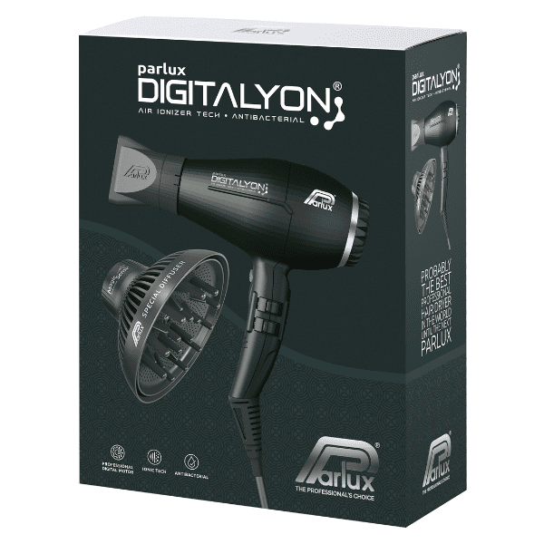 Parlux - Secador DIGITALYON Antracita 2400 watios + Difusor Magic Sense