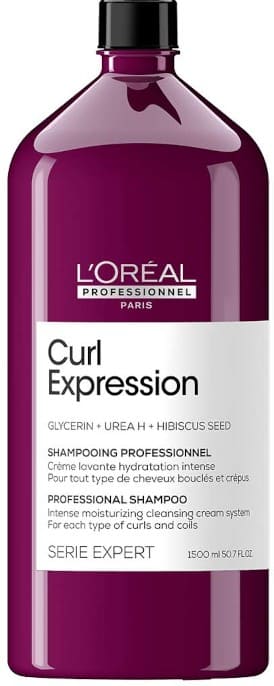 L`Oréal Serie Expert - Champú Crema Limpiadora Intensamente Hidratante CURL EXPRESSION para rizos 1500 ml