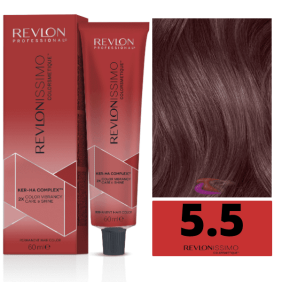 Revlon - Tinte Revlonissimo Colorsmetique 5.5 Castaño Claro Caoba 60 ml (Ker-Ha Complex)