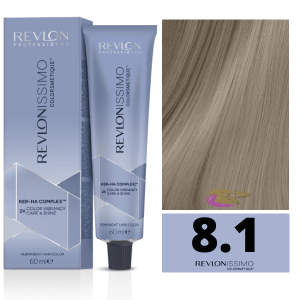 Revlon - Tinte Revlonissimo Colorsmetique 8.1 Rubio Claro Ceniza 60 ml (Ker-Ha Complex)