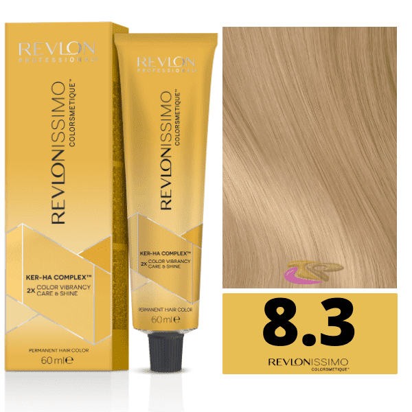 Revlon - Tinte Revlonissimo Colorsmetique 8.3 Rubio Claro Dorado 60 ml (Ker-Ha Complex)