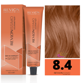 Revlon - Tinte Revlonissimo Colorsmetique 8.4 Rubio Claro Cobrizo 60 ml (Ker-Ha Complex)