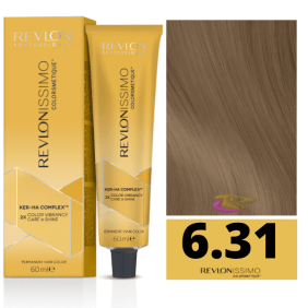 Revlon - Tinte Revlonissimo Colorsmetique 6.31 Rubio Oscuro Dorado Ceniza 60 ml (Ker-Ha Complex)