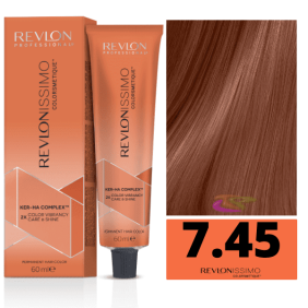 Revlon - Tinte Revlonissimo Colorsmetique 7.45 Rubio Medio Cobrizo Caoba 60 ml (Ker-Ha Complex)