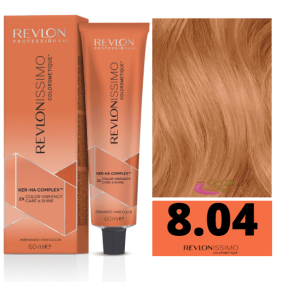 Revlon - Tinte Revlonissimo Colorsmetique 8.04 Rubio Claro Natural Cobrizo 60 ml (Ker-Ha Complex)