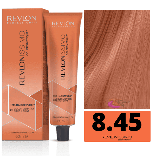 Revlon - Tinte Revlonissimo Colorsmetique 8.45 Rubio Claro Cobrizo Caoba 60 ml (Ker-Ha Complex)