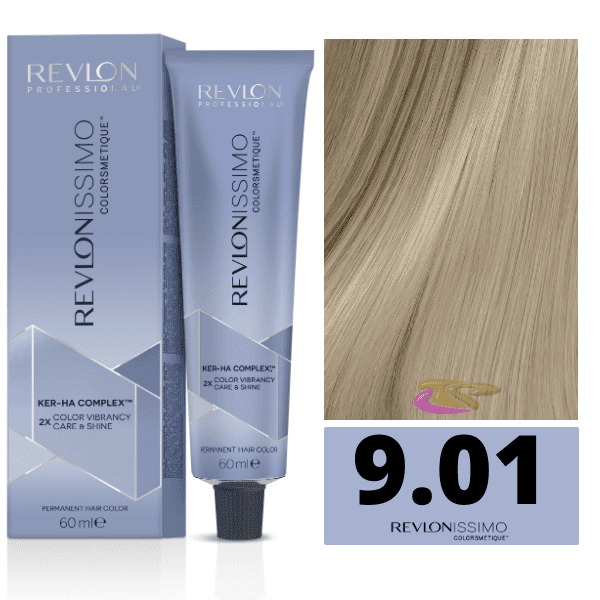 Revlon - Tinte Revlonissimo Colorsmetique 9.01 Rubio Muy Claro Natural Ceniza 60 ml (Ker-Ha Complex)