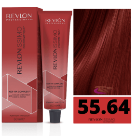 Revlon - Tinte Revlonissimo Colorsmetique 55.64 Castaño Claro Rojo Cobrizo Intenso 60 ml (Ker-Ha Complex)
