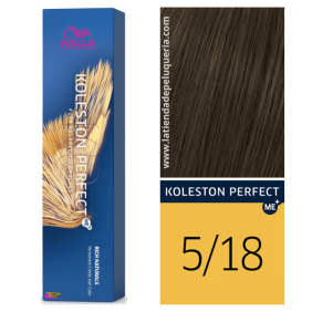 Wella - Tinte Koleston Perfect ME+ Rich Naturals 5/18 Castaño Claro Ceniza Perla 60 ml