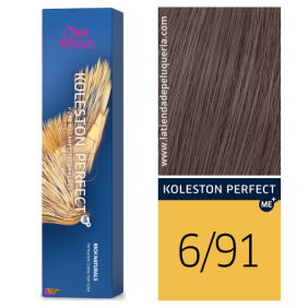 Wella - Tinte Koleston Perfect ME+ Rich Naturals 6/91 Rubio Oscuro Cendré Ceniza 60 ml