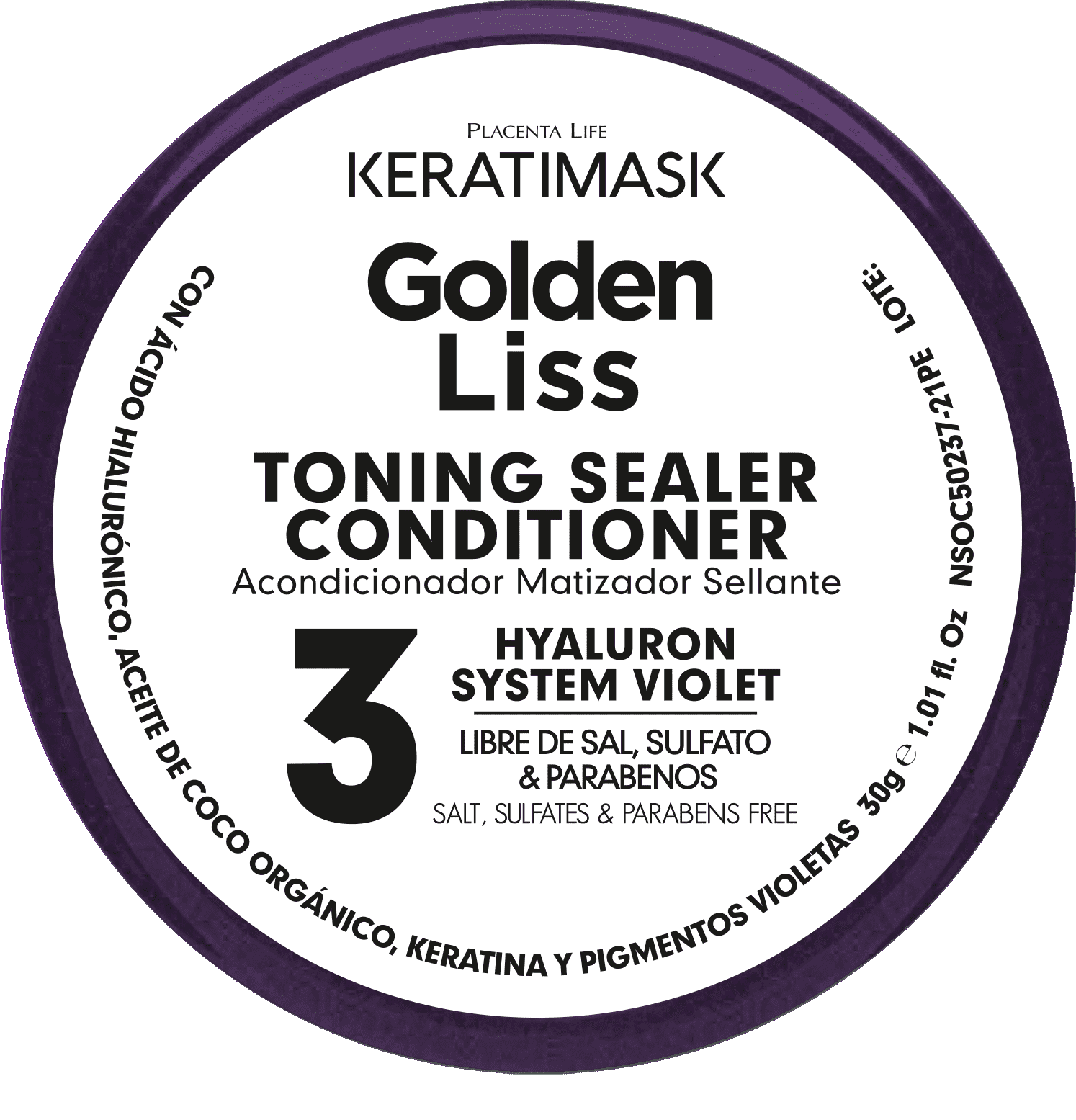 Be Natural - Kit Alisado Brasileño KERATIMASK GOLDEN LISS especial rubios (sin formol) 150 ml