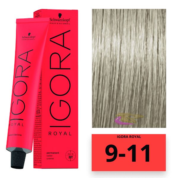 Schwarzkopf - Tinte Igora Royal 9/11 Rubio Muy Claro Ceniza Intenso 60 ml 