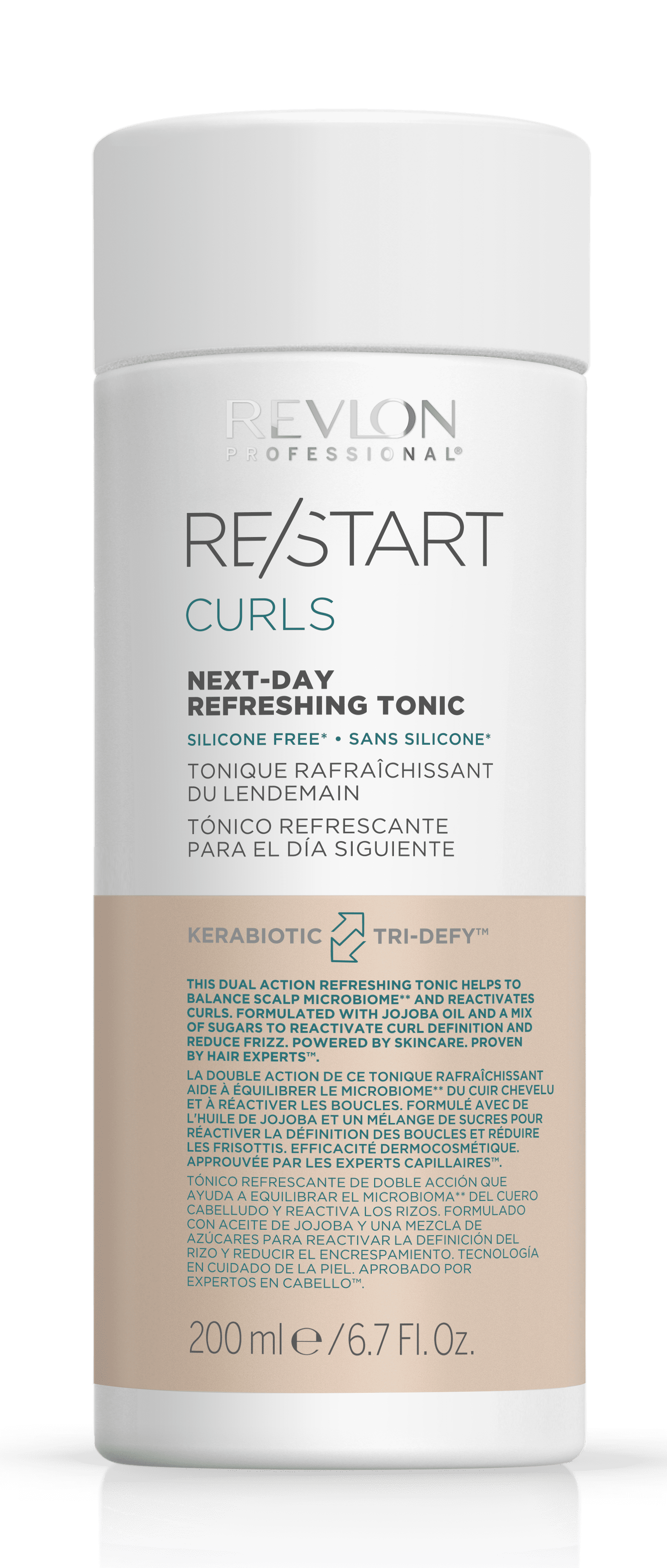 Revlon Restart - Tónico Refrescante CURL para el día siguiente (Apto Método Curly) 200 ml