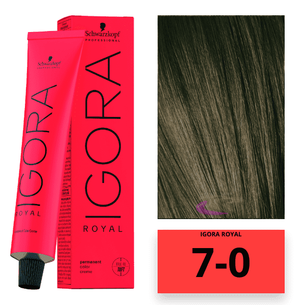 Schwarzkopf - Tinte Igora Royal 7/0 Rubio Medio 60 ml 