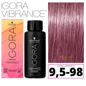 Schwarzkopf - Tinte Igora Vibrance 9,5-98 Matizador Violeta Rojo 60 ml (demipermanente)