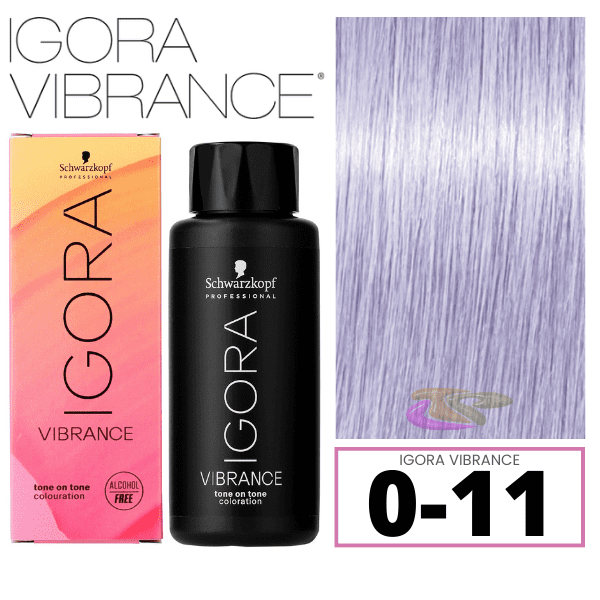 Schwarzkopf - Tinte Igora Vibrance 0-11 Potenciador Concentrado Ceniza 60 ml (demipermanente)