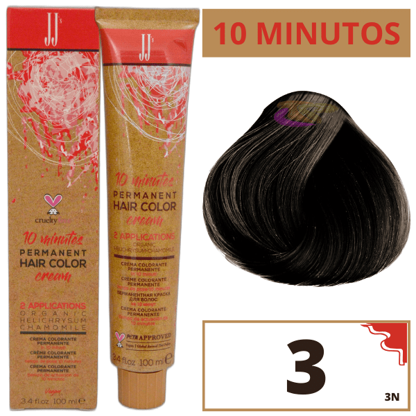 JJ`s - Tinte 10 MINUTOS Nº 3 Castaño Oscuro (3N) 100 ml