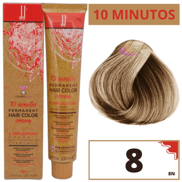 JJ`s - Tinte 10 MINUTOS Nº 8 Rubio Claro (8N) 100 ml